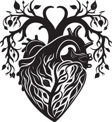 Modern Heart Symbol Minimalistic Graphic Elegant Heart Logo Abstract Emblem