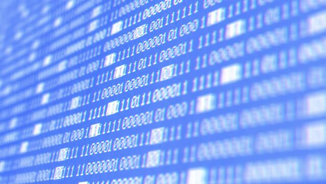 Rows Binary Code. Technological background