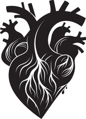 Minimalistic Heart Design Graphic Logo Elegant Heart Symbol Iconic Emblem