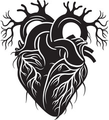 Simple Heart Outline Graphic Art Minimal Artistic Heart Design Logo