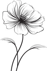 Obraz premium Abstract Botanical Symbol Minimal Logo Sleek Floral Design Iconic Graphic