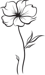 Linear Petal Design Minimal Logo Abstract Botanical Icon Graphic Design