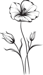 Modern Geometric Design Minimal Logo Elegant Line Art Emblem Flower Icon