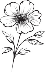 Minimal Line Art Petal Floral Logo Sleek Abstract Floral Iconic Graphic