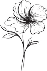 Abstract Geometric Flower Graphic Logo Simple Line Art Daisy Iconic Graphic