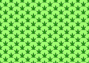 Cannabis. Marijuana pattern. Green cannabis pattern. Marijuana seamless pattern. Cannabis leaves. Seamless pattern with green marijuana leaves