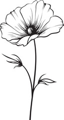 Linear Petal Design Minimal Logo Abstract Botanical Icon Graphic Design