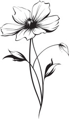 Abstract Daisy Icon Minimalist Graphic Simple Line Art Blossom Logo Design