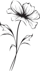 Sleek Geometric Design Flower Icon Modern Line Art Emblem Minimalist Logo