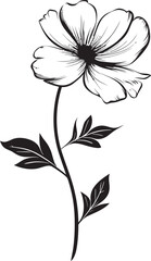 Minimalist Geometric Petal Icon Graphic Sleek Abstract Design Floral Icon