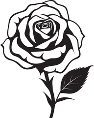 Simple Abstract Rose Sketch Emblem Minimalist Tulip Sketch Logo Graphic