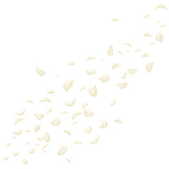 White Cherry Blossom Petals Rose Falling Flower Illustration Vector Art