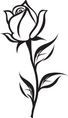 Linear Minimalist Rose Graphic Emblem Minimalist Daisy Sketch Iconic Logo