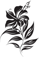 Linear Tropical Leaf Graphic Icon Abstract Plant Symbol Minimalistic Logo