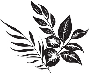 Linear Tropical Symbol Minimalistic Graphic Abstract Palm Leaf Elegant Logo