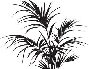 Minimalist Tropical Symbol Iconic Logo Linear Plant Sketch Minimalistic Emblem