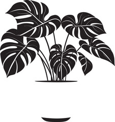 Minimalist Leaf Outline Graphic Emblem Linear Pottery Sketch Emblem Design