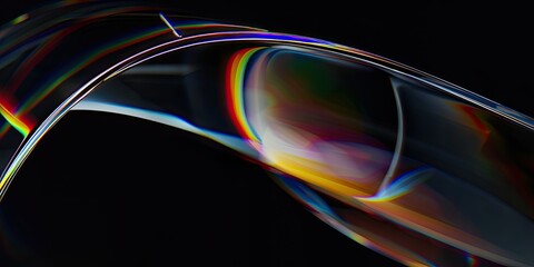 Abstract Light Refraction in Glass