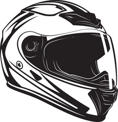 Elegant Motorcycle Gear Minimal Logo Geometric Helmet Emblem Graphic Icon