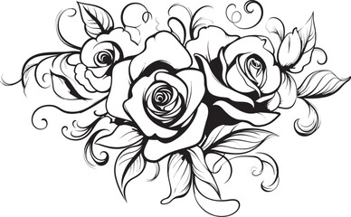 Elegant Floral Symbol Minimalistic Emblem Minimal Rose Icon Sleek Floral Design