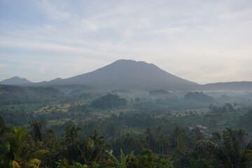 Agung volcano on the island of Bali