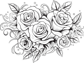 Minimalistic Rose Outline Contemporary Floral Logo Linear Floral Sketch Elegant Representation