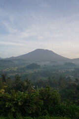 Agung volcano on the island of Bali