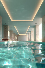 Fototapeta premium swimming pool in hotel