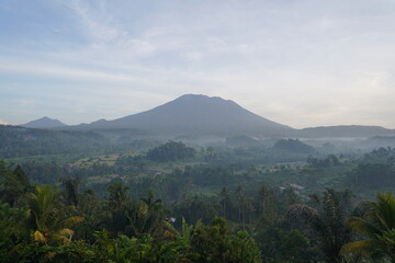 Agung volcano on the island of Bali