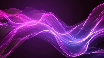 Stylish neon purple wave design creating a dynamic and modern abstract background