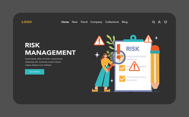 Risk Management concept. Flat vector illustration