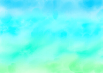 空、雲、水、水彩　模様　イメージ　ブルー