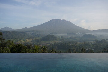 Agung volcano on the island of Bali