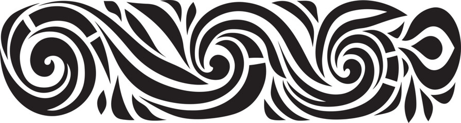 Polynesian Tattoo Design Ethnic Pattern Logo Tribal Stripe Icon Polynesian Ethnic Emblem