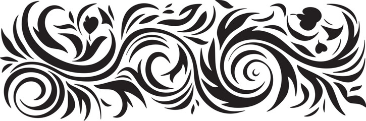 Tribal Stripe Logo Polynesian Heritage Icon Ethnic Tattoo Design Polynesian Stripe Emblem