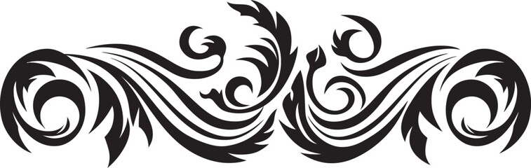 Fototapeta premium Tribal Stripe Emblem Polynesian Icon Polynesian Tattoo Design Ethnic Pattern Logo