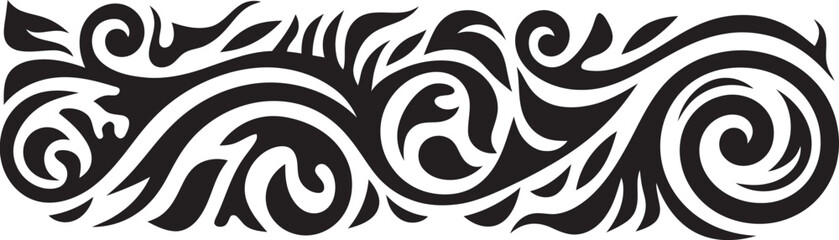 Abstract Polynesian Tattoo Tribal Stripe Emblem Ethnic Pattern Logo Polynesian Tattoo Design