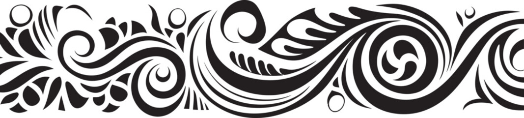 Polynesian Pattern Icon Tribal Tattoo Emblem Stripe Design Logo Ethnic Tribal Icon