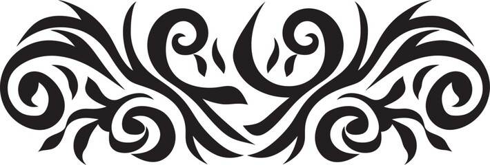 Ethnic Polynesian Icon Tribal Stripe Emblem Tribal Tattoo Emblem Polynesian Pattern Logo