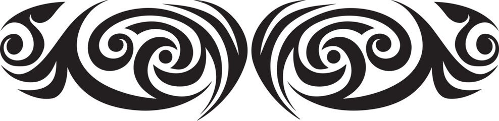 Tribal Stripe Emblem Ethnic Polynesian Icon Tattoo Emblem Polynesian Stripe Design