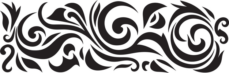 Tribal Tattoo Design Ethnic Stripe Emblem Polynesian Ethnic Logo Stripe Icon