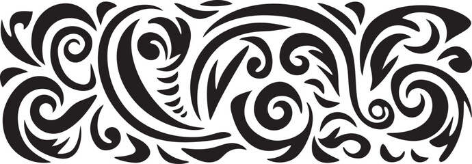 Ethnic Tattoo Design Polynesian Stripe Emblem Polynesian Pattern Icon Tribal Tattoo Emblem
