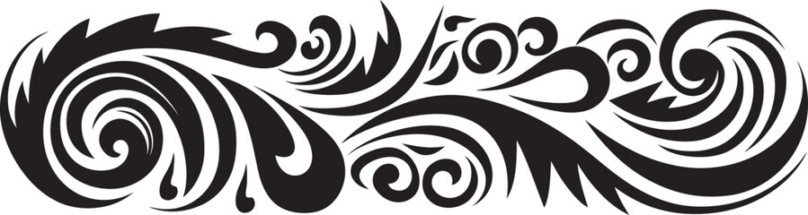 Fototapeta premium Tribal Tattoo Design Ethnic Stripe Emblem Polynesian Ethnic Logo Stripe Icon