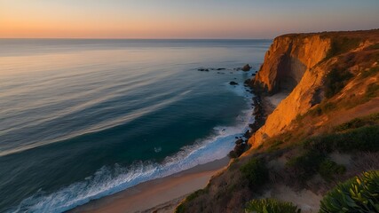 Fototapeta premium Captivating Twilight: Beauty Unveiled on the Rocky Seashore