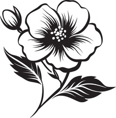 Chic Prairie Rose Symbol Minimal Design Minimalistic Floral Icon Prairie Rose Logo