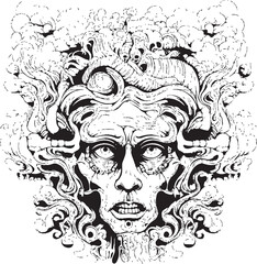 Ethereal Horrors Nightmare Coloring Book and Iconic Design Ethereal Dreams and Nightmares A Psychedelic Coloring Odyssey