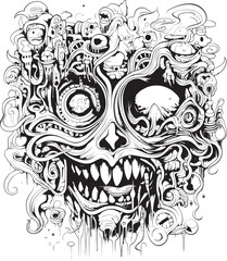 Surreal Shadows Psychedelic Nightmare Coloring Book and Icon Design Psychedelic Paradox Nightmare Coloring Book and Icon Design