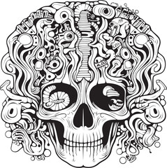 Spectral Serenity Psychedelic Coloring and Iconic Design Psychedelic Prism Nightmare Coloring Book and Iconic Art