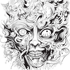 Dreamscape Chronicles Psychedelic Coloring Book and Iconic Design Phantasmic Realms Psychedelic Nightmare Art and Iconic Designs