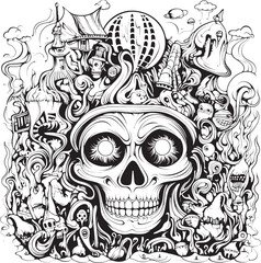 Gothic Reveries Psychedelic Nightmare Art and Iconic Designs Nightmare Prism Psychedelic Coloring Book and Iconic Design